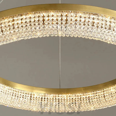 Joyce Modern Bergamo 3-Tier Crystal Ring Chandelier Chandeliers