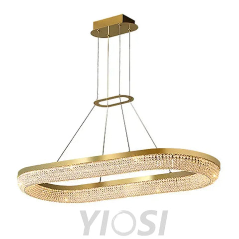 Joyce Modern Bergamo Oval Crystal Chandelier