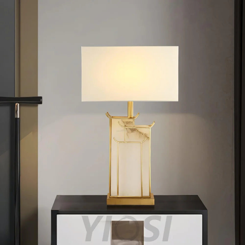 July Alabaster Table Lamp - Alabaster-1-Yiosilamp