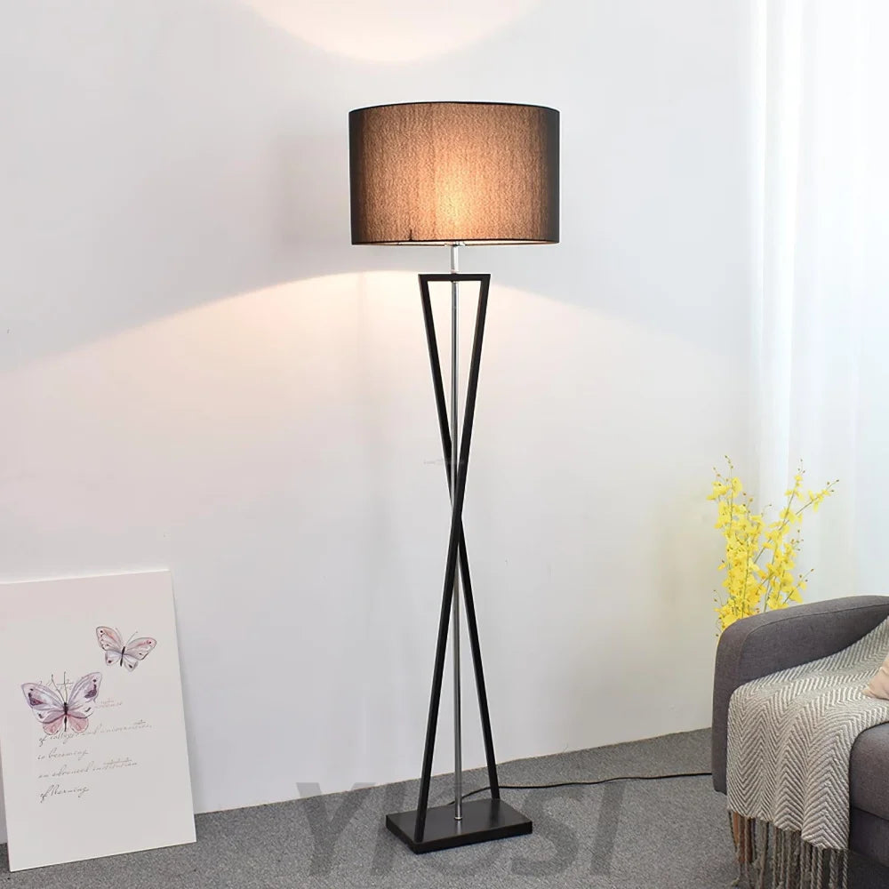 Kaden Black Floor Lamp ∅ 20.1″ - Geometry-1-Yiosilamp