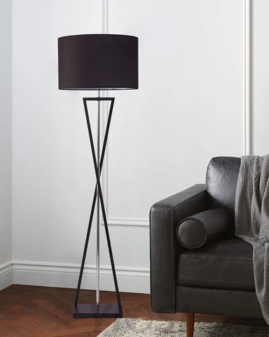 Kaden Black Floor Lamp ∅ 20.1″ - Geometry-1-Yiosilamp