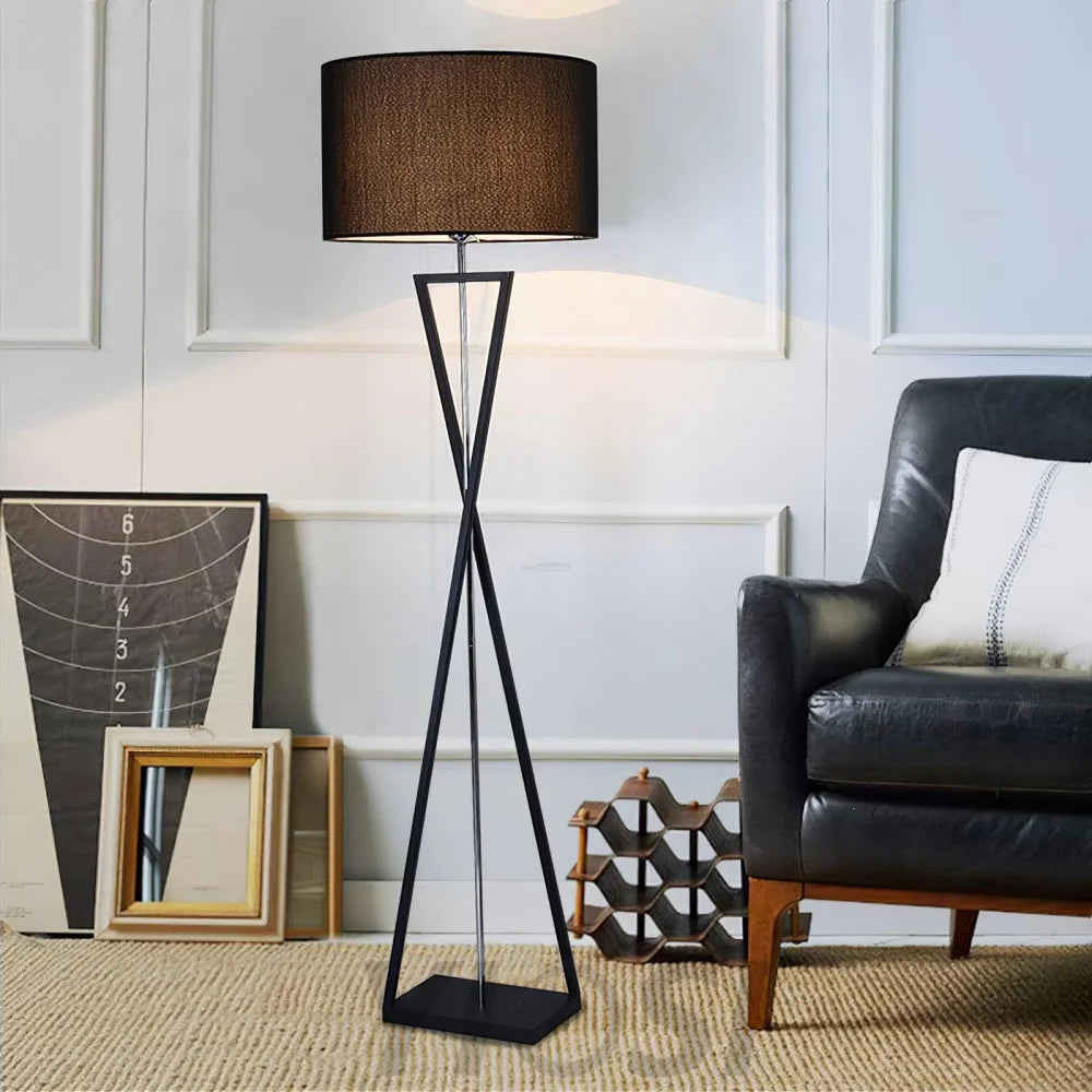 Kaden Black Floor Lamp ∅ 20.1″ - Geometry-1-Yiosilamp