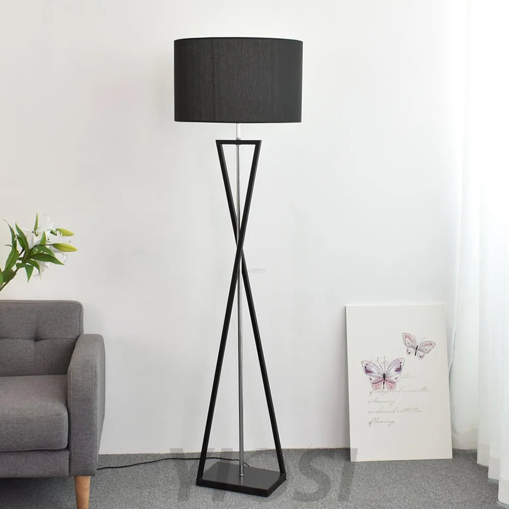 Kaden Black Floor Lamp ∅ 20.1″ - Geometry-1-Yiosilamp