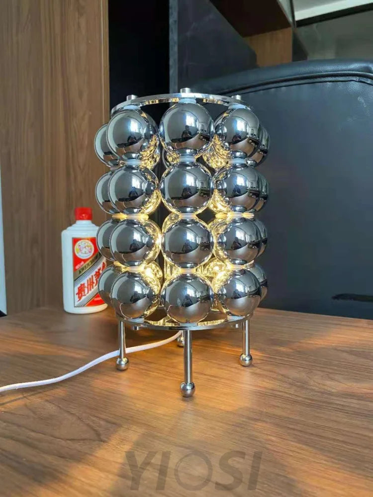 Kare Table Lamp  ∅ 7.5″ - Glistening-1-Yiosilamp