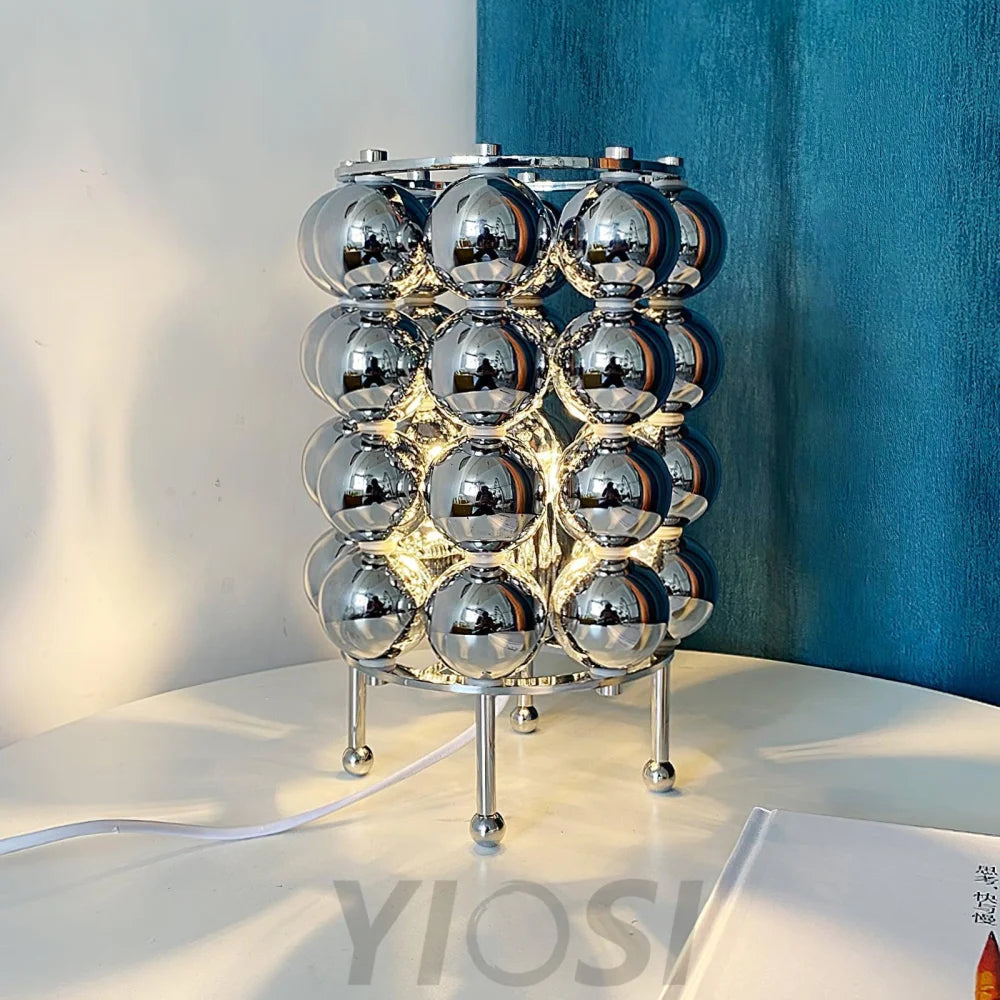 Kare Table Lamp  ∅ 7.5″ - Glistening-1-Yiosilamp