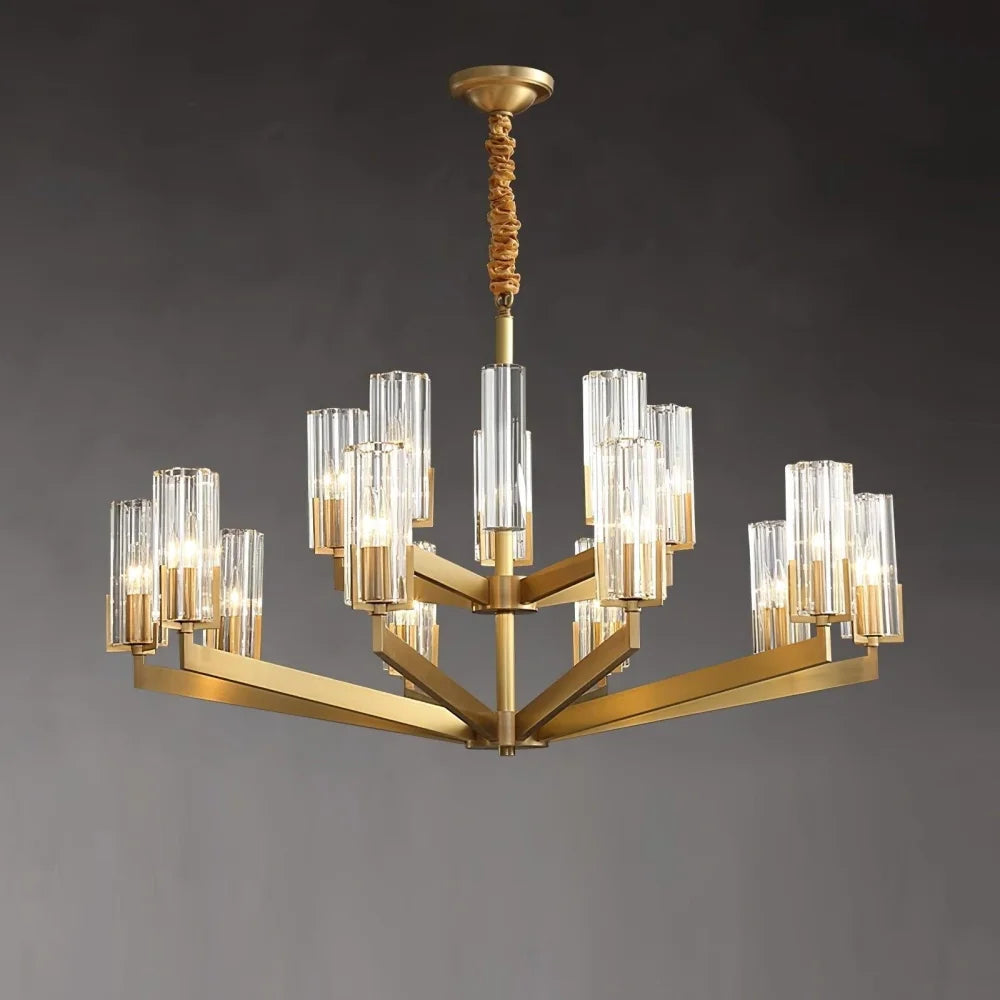 Kayla Brass Chandelier with 6/8/10/15 heads - Yiosilamp