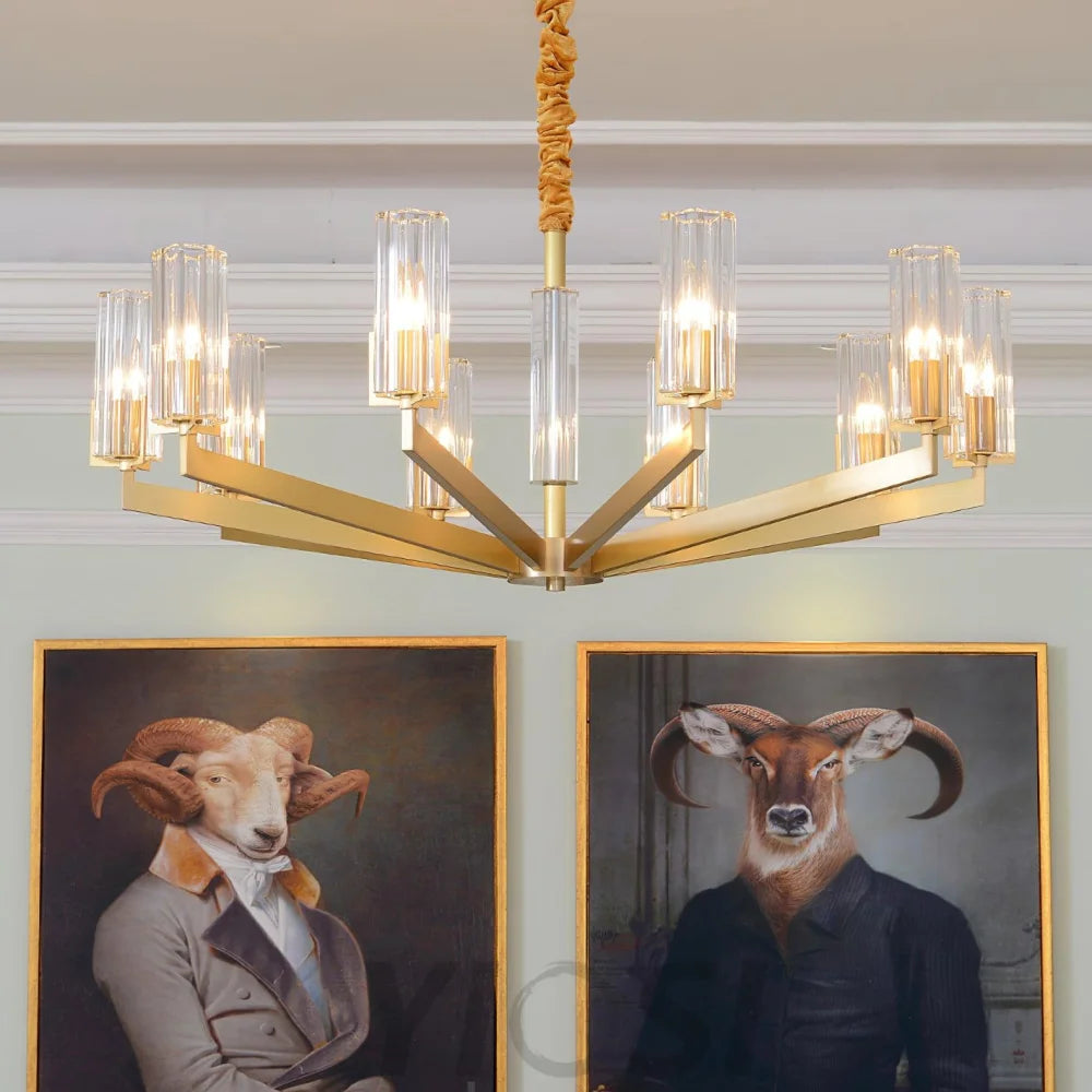 Kayla Brass Chandelier with 6/8/10/15 heads - Yiosilamp