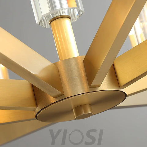 Kayla Brass Chandelier with 6/8/10/15 heads - Yiosilamp