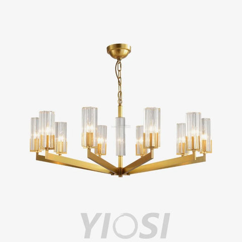 Kayla Brass Chandelier with 6/8/10/15 heads - Yiosilamp