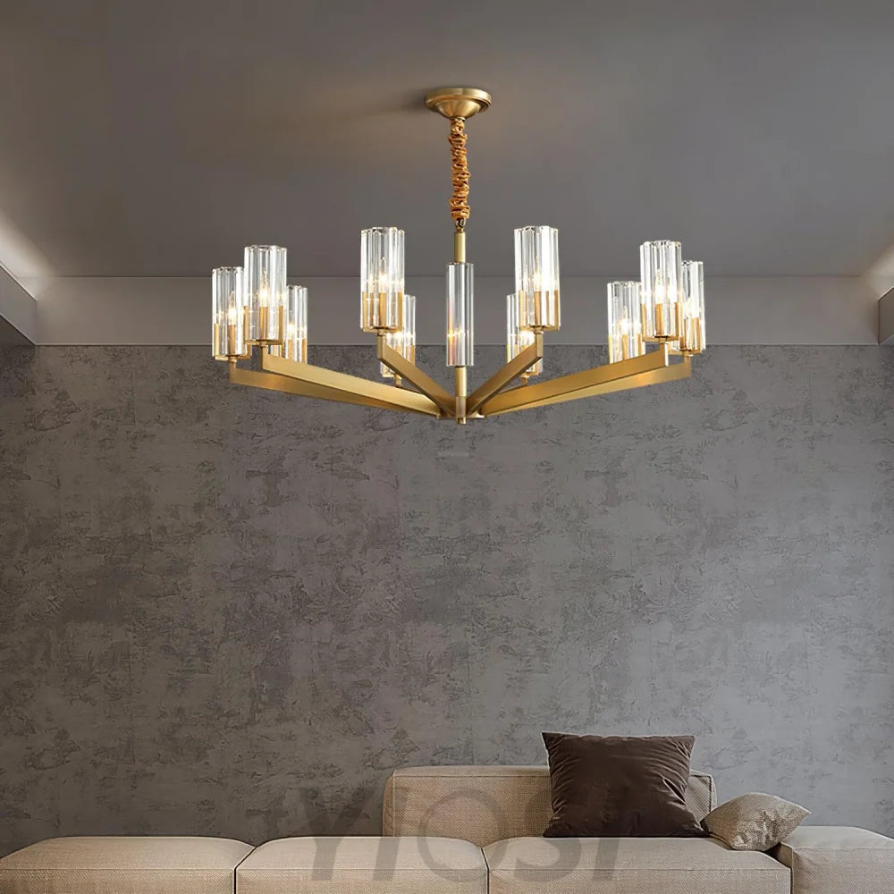 Kayla Brass Chandelier with 6/8/10/15 heads - Yiosilamp