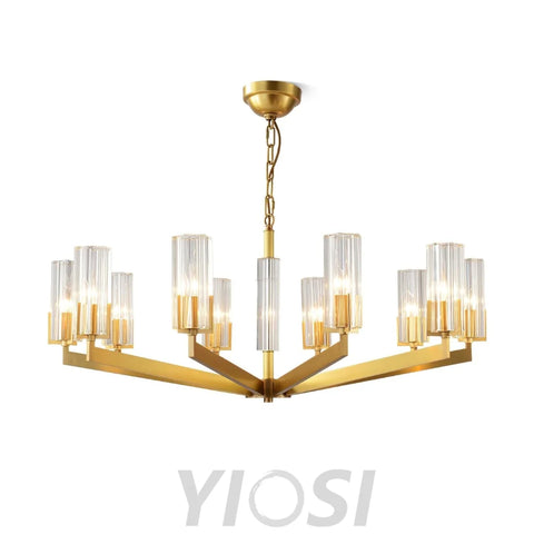 Kayla Brass Chandelier with 6/8/10/15 heads - Yiosilamp