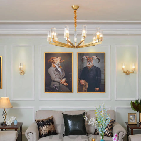 Kayla Brass Chandelier with 6/8/10/15 heads - Yiosilamp