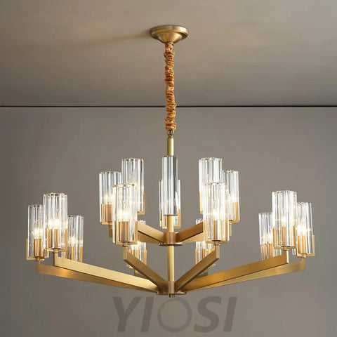 Kayla Brass Chandelier with 6/8/10/15 heads - Yiosilamp