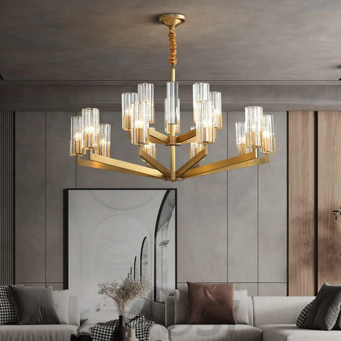 Kayla Brass Chandelier with 6/8/10/15 heads - Yiosilamp
