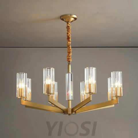 Kayla Brass Chandelier with 6/8/10/15 heads - Yiosilamp