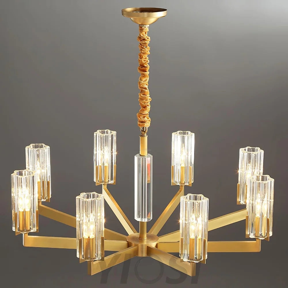 Kayla Brass Chandelier with 6/8/10/15 heads - Yiosilamp