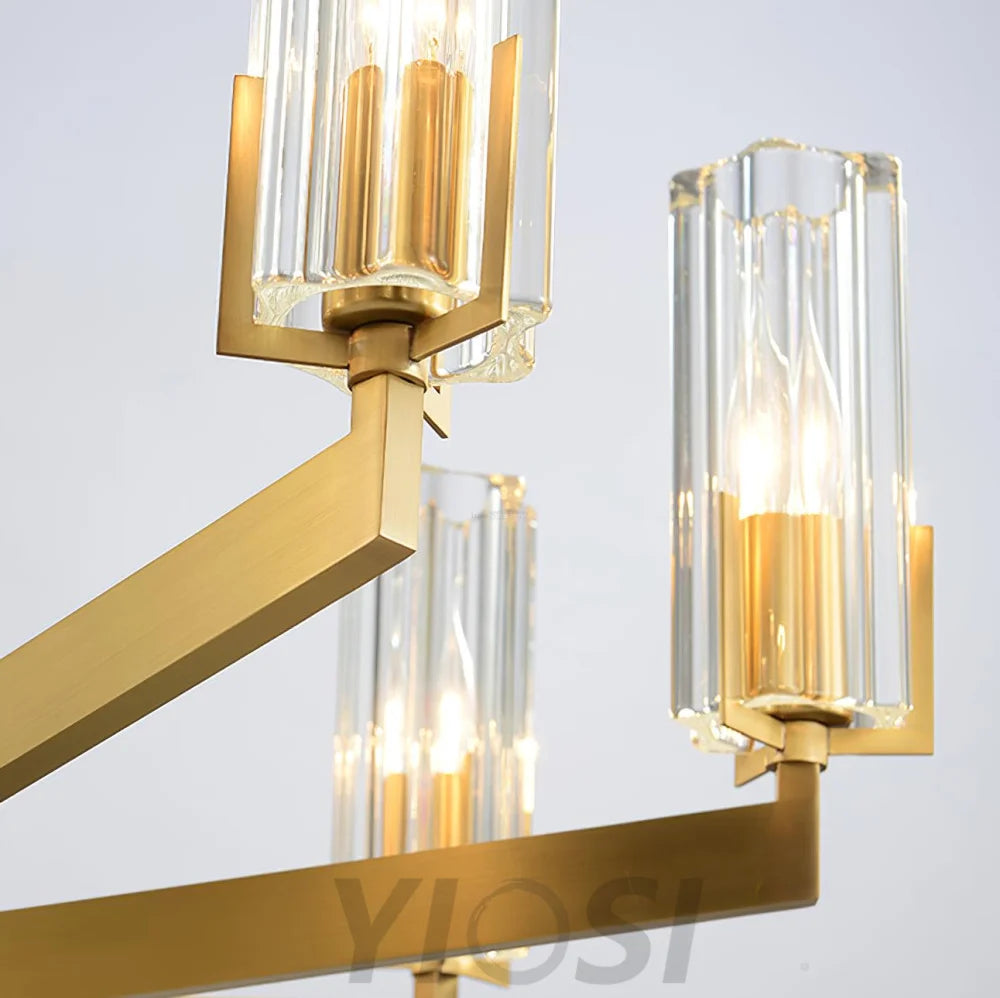 Kayla Brass Chandelier with 6/8/10/15 heads - Yiosilamp