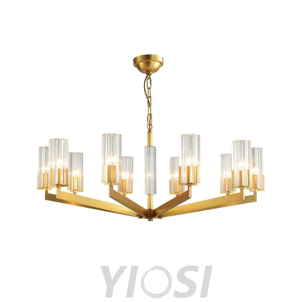 Kayla Brass Chandelier with 6/8/10/15 heads - Yiosilamp