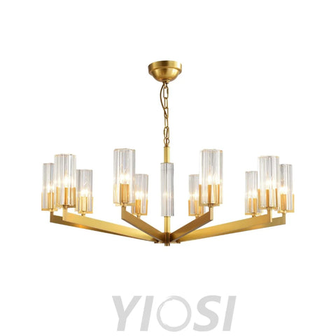 Kayla Brass Chandelier with 6/8/10/15 heads - Yiosilamp