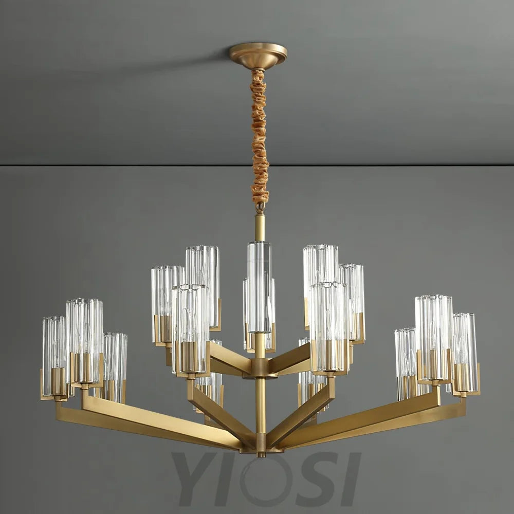 Kayla Brass Chandelier with 6/8/10/15 heads - Yiosilamp