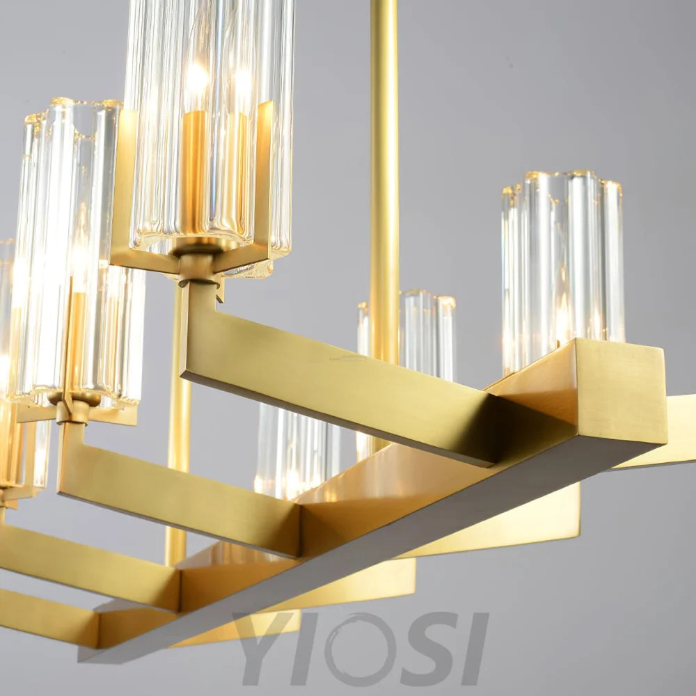 Kayla Brass Chandelier with 6/8/10/15 heads - Yiosilamp