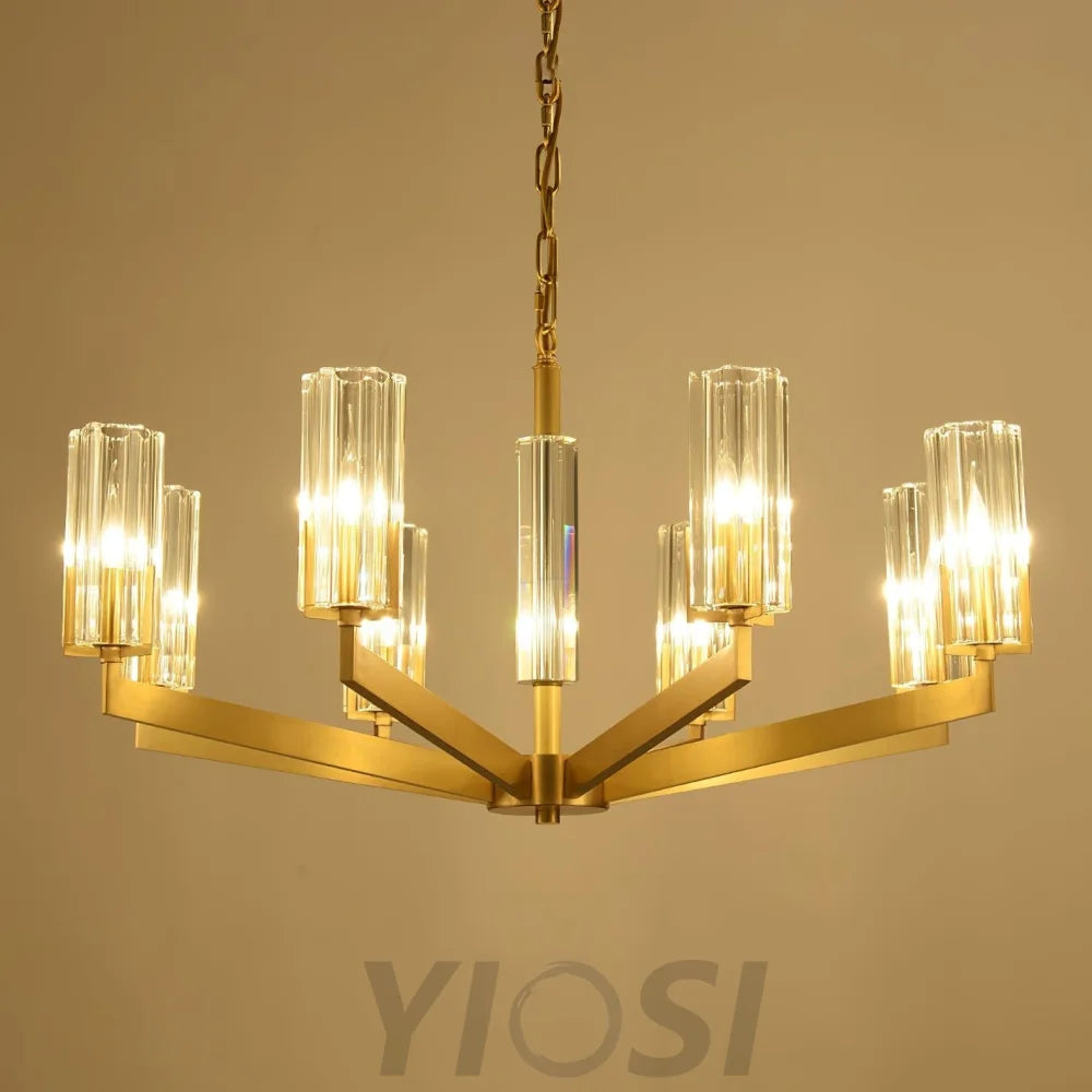 Kayla Brass Chandelier with 6/8/10/15 heads - Yiosilamp