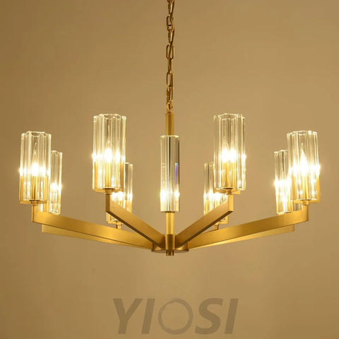 Kayla Brass Chandelier with 6/8/10/15 heads - Yiosilamp