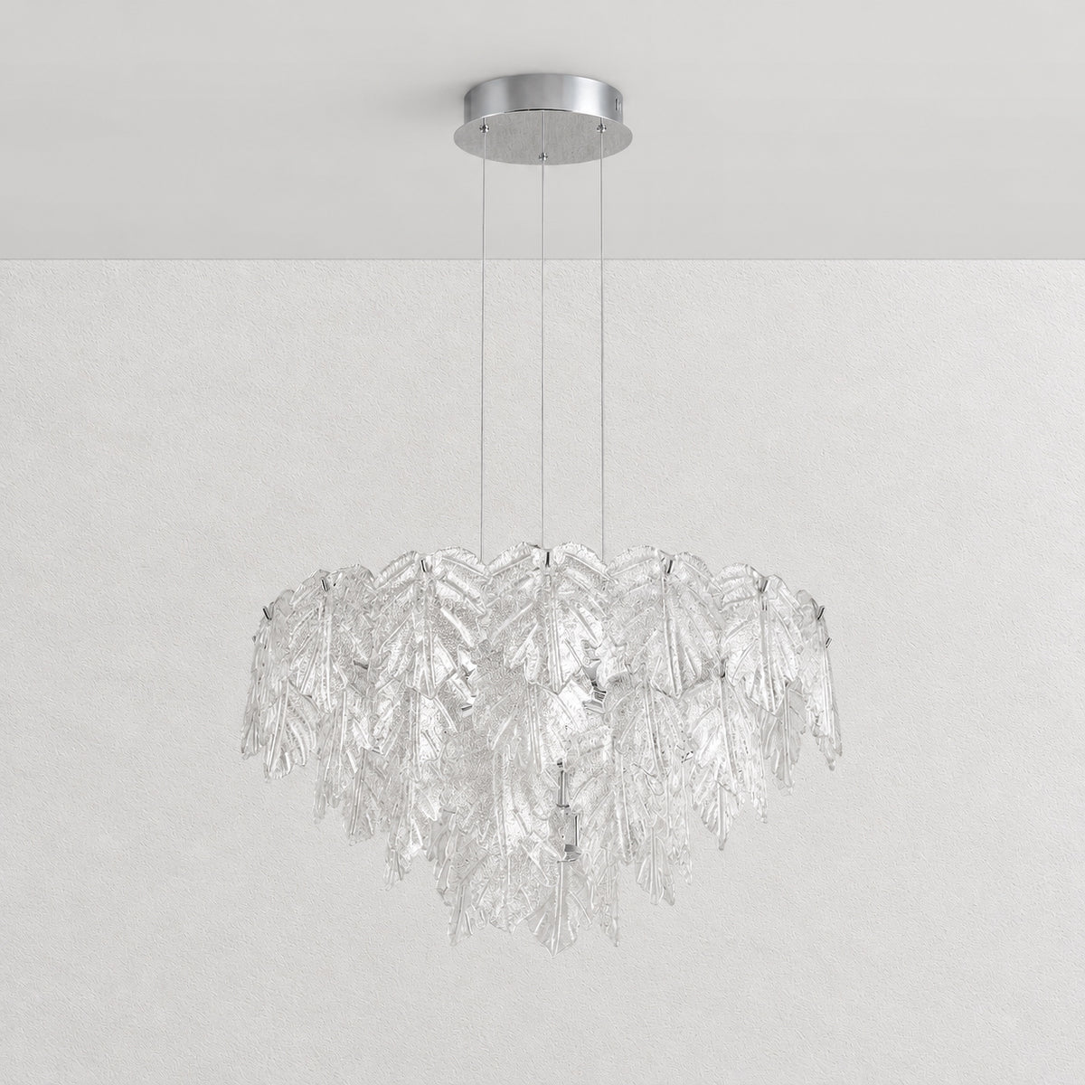 Keira Modern Chrome Chandelier 24" D – lights off