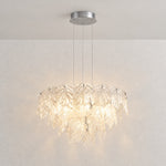 Keira Modern Chrome Chandelier 24" D – lights on