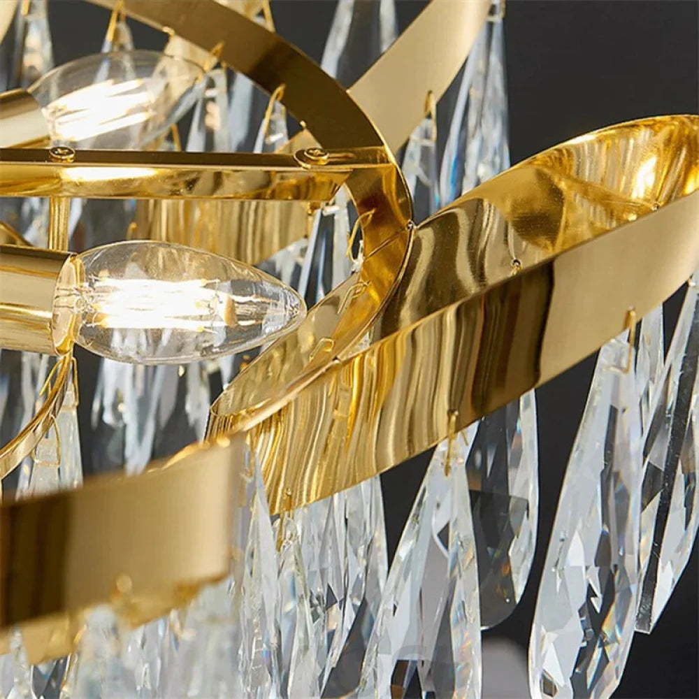 Kelly Gold Plated Crystal Chandelier