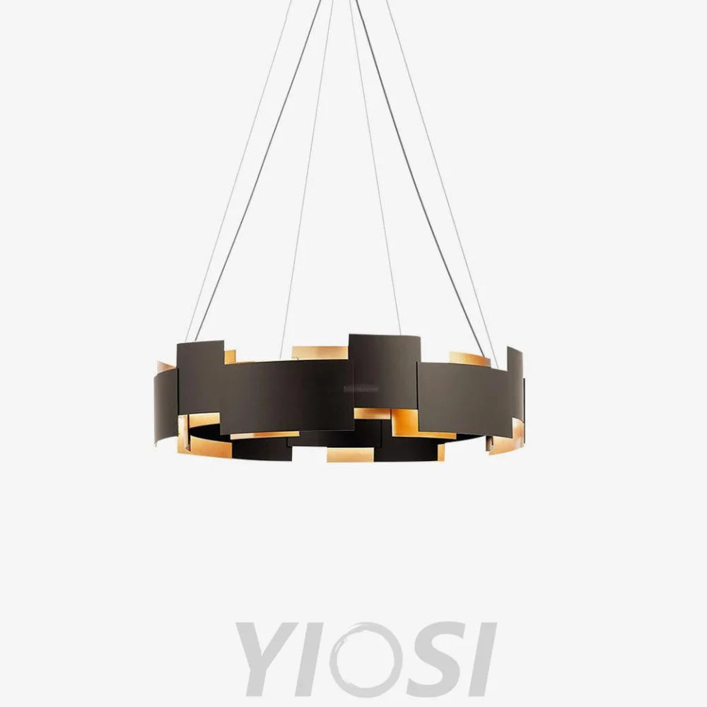 Kichler Oval Chandelier ∅ 23.6″ - Black & Gold-1-Yiosilamp