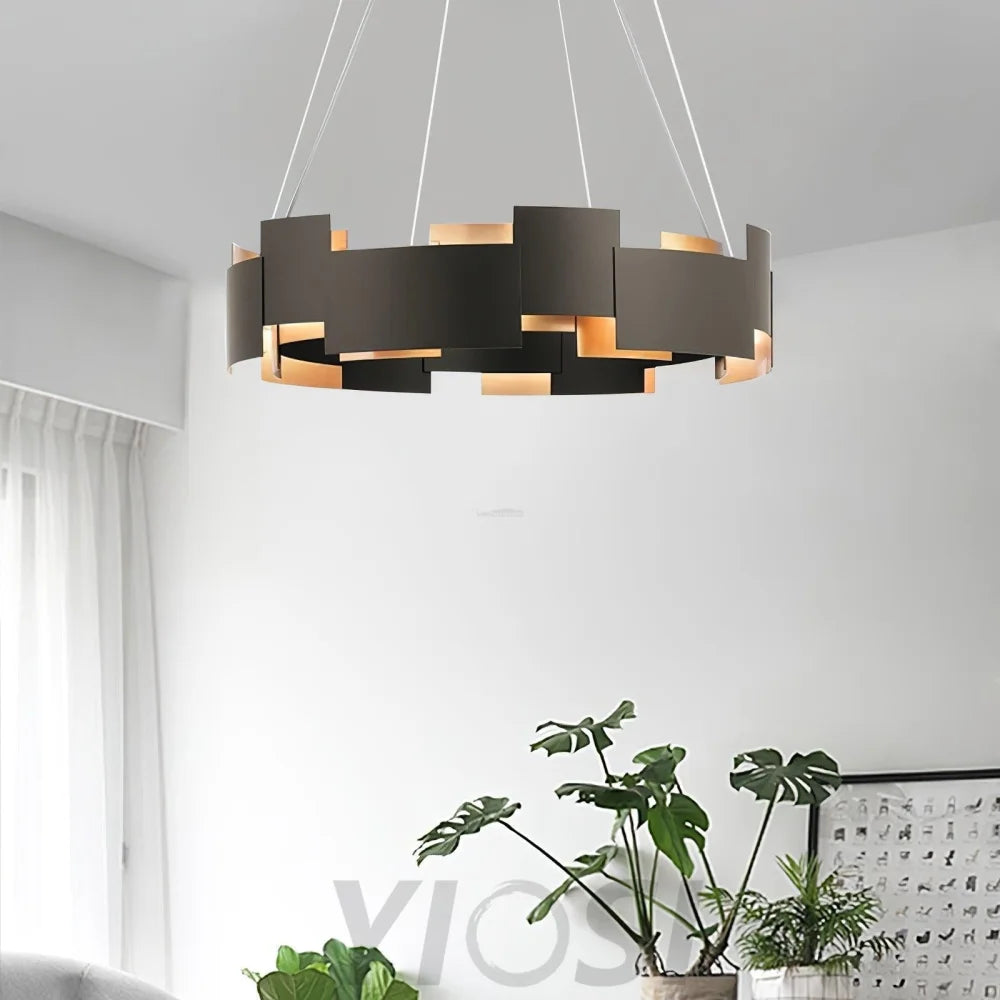 Kichler Oval Chandelier ∅ 23.6″ - Black & Gold-1-Yiosilamp