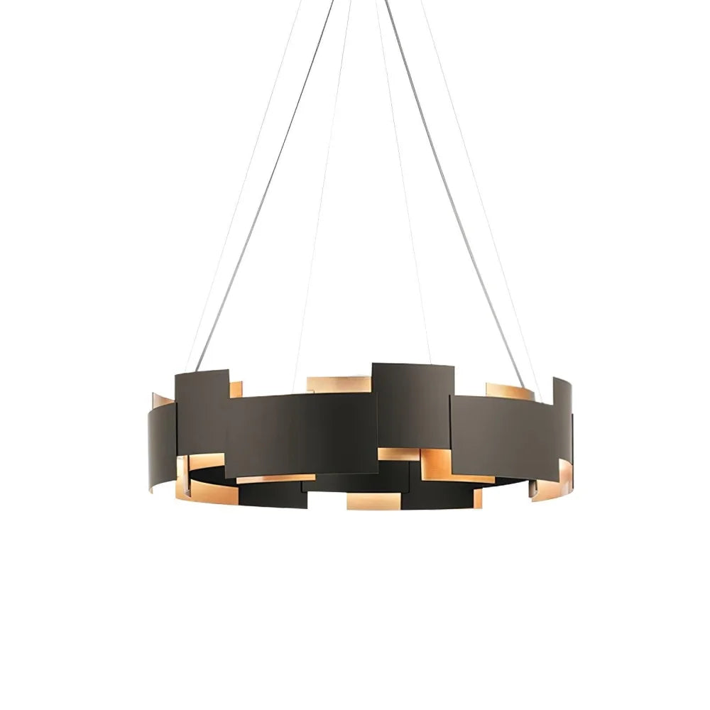 Kichler Oval Chandelier ∅ 23.6″ - Black & Gold-1-Yiosilamp