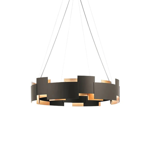 Kichler Oval Chandelier ∅ 23.6″ - Black & Gold-1-Yiosilamp