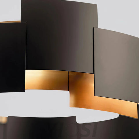 Kichler Oval Chandelier ∅ 23.6″ - Black & Gold-1-Yiosilamp