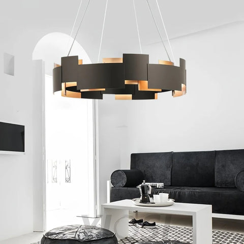 Kichler Oval Chandelier ∅ 23.6″ - Black & Gold-1-Yiosilamp