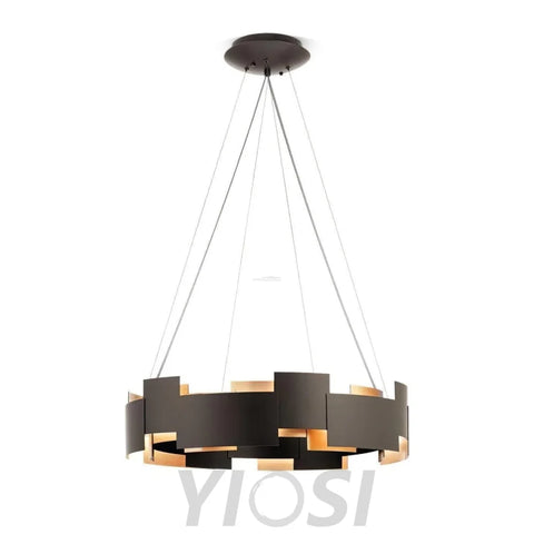 Kichler Oval Chandelier ∅ 23.6″ - Black & Gold-1-Yiosilamp