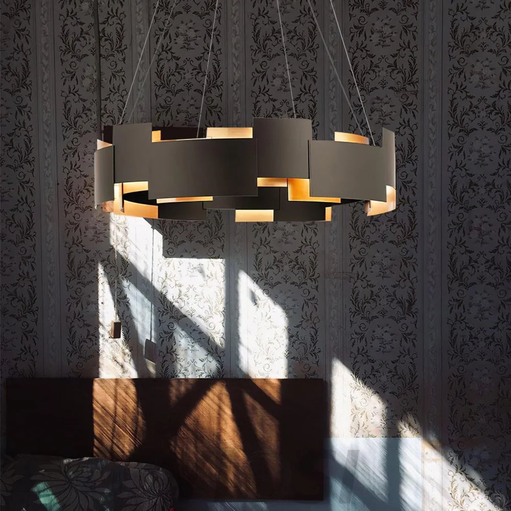 Kichler Oval Chandelier ∅ 23.6″ - Black & Gold-1-Yiosilamp