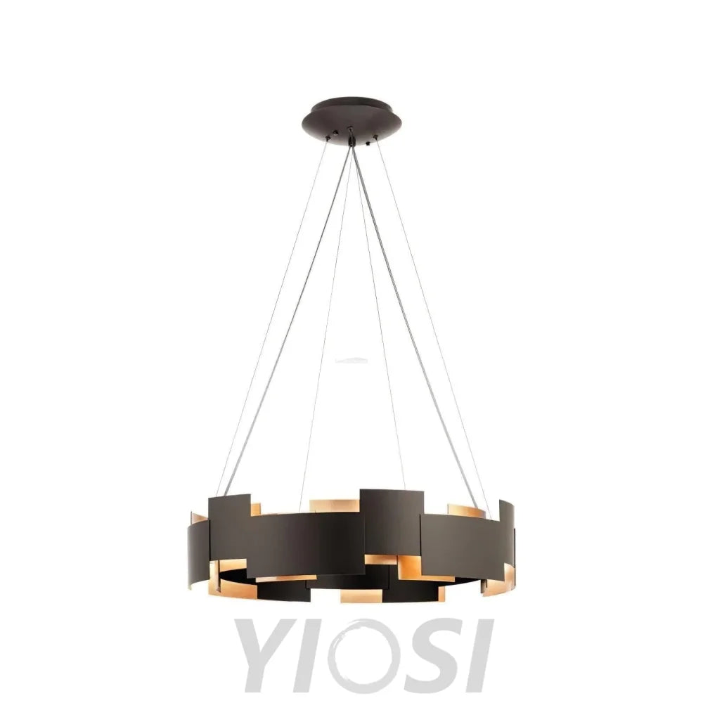 Kichler Oval Chandelier ∅ 23.6″ - Black & Gold-1-Yiosilamp