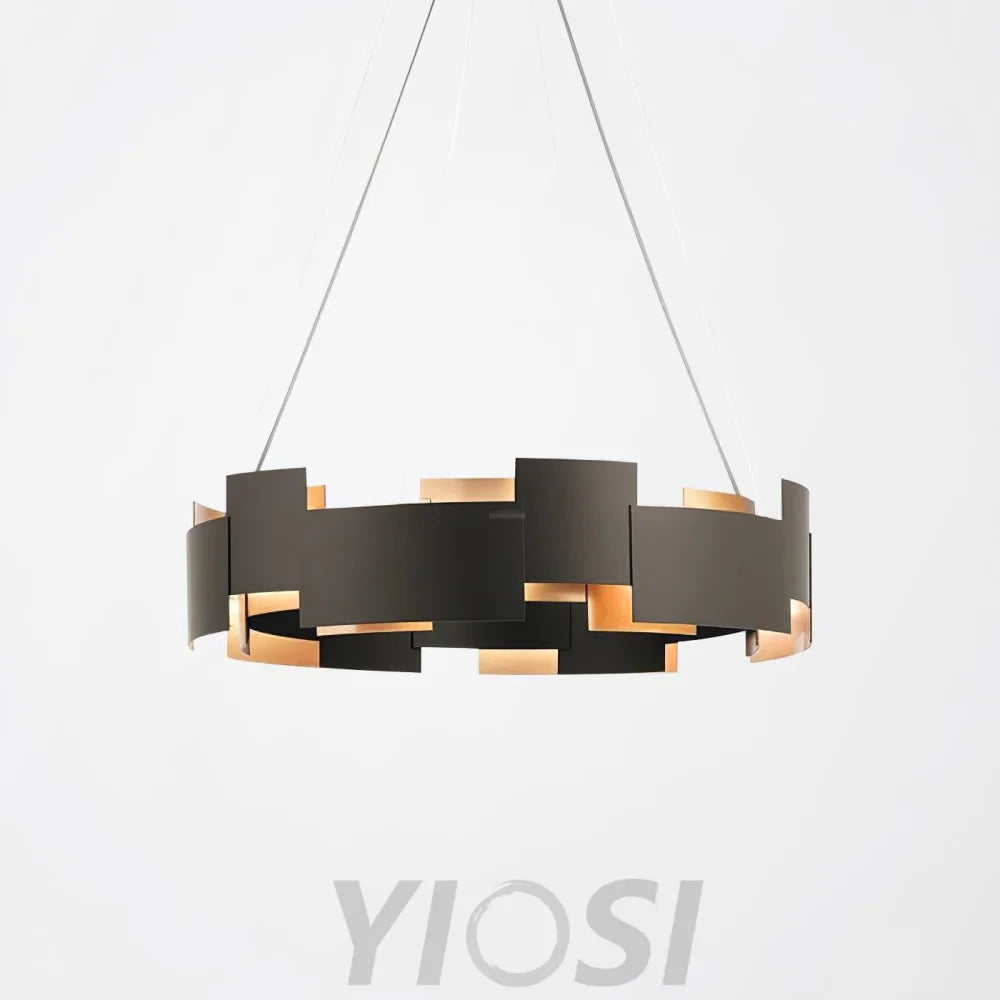 Kichler Oval Chandelier ∅ 23.6″ - Black & Gold-1-Yiosilamp
