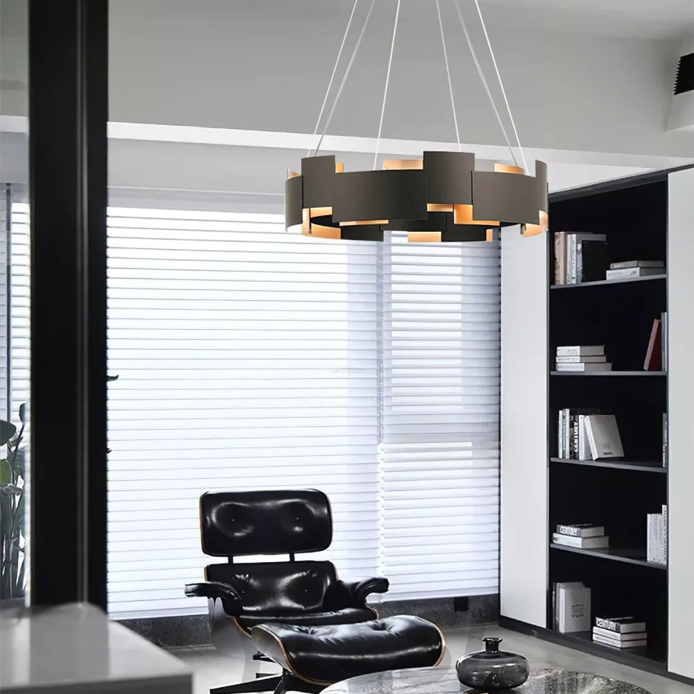 Kichler Oval Chandelier ∅ 23.6″ - Black & Gold-1-Yiosilamp