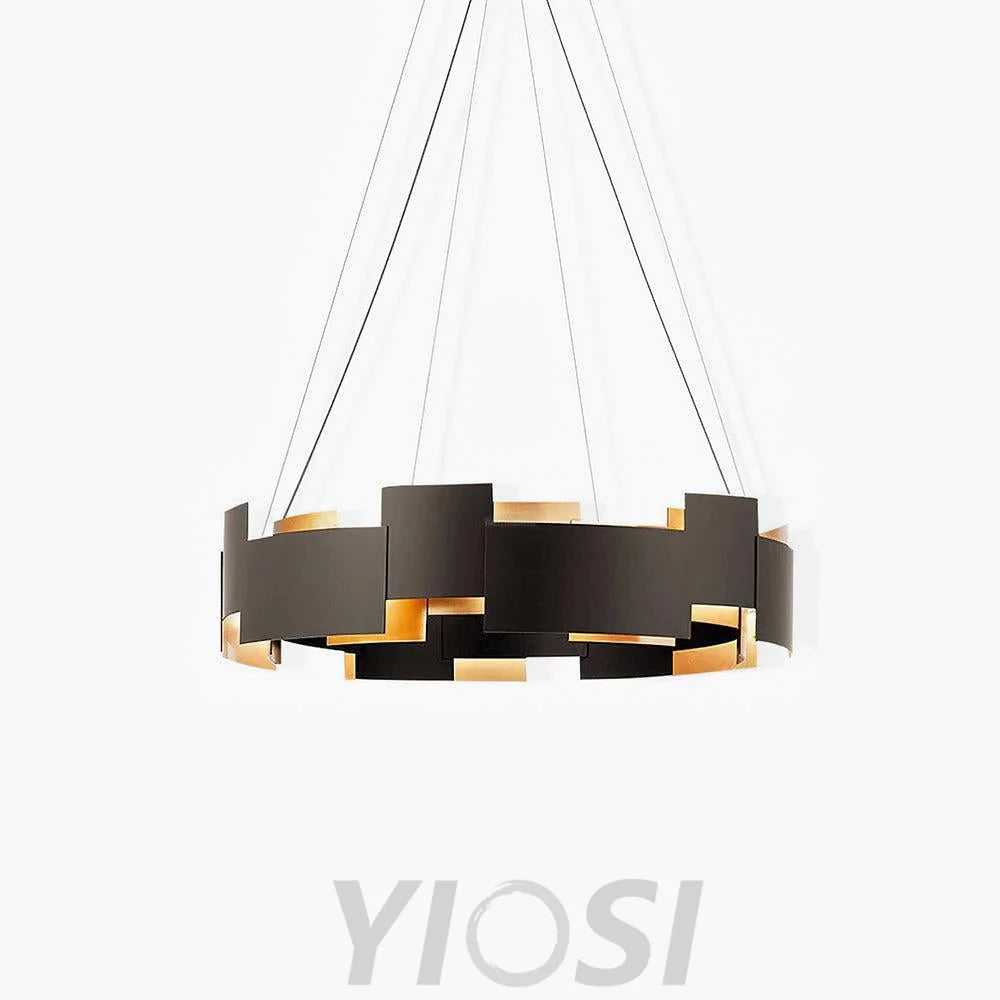 Kichler Oval Chandelier ∅ 23.6″ - Black & Gold-1-Yiosilamp