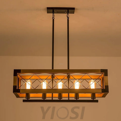 Kitchen Island Rectangle Chandelier  L 5.9″ - Yiosilamp