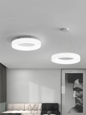 Knock Out Ceiling Light ∅ 22.8″ - Chloe, Flush Mounts-1-Yiosilamp