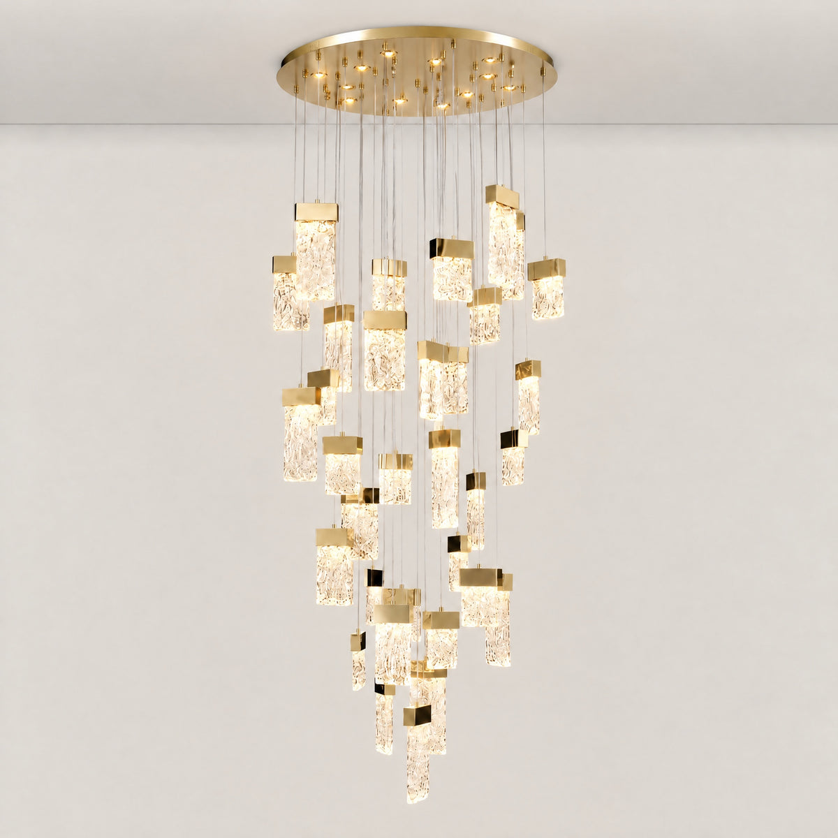 Knox Blown Glass Cascading Chandelier 31.5"