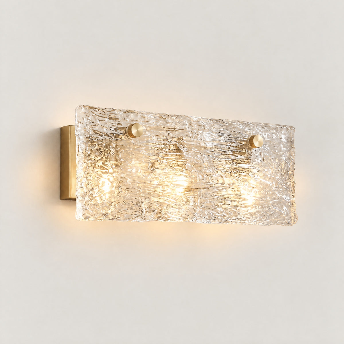 Knox Glass Wall Sconce 16" – lights on