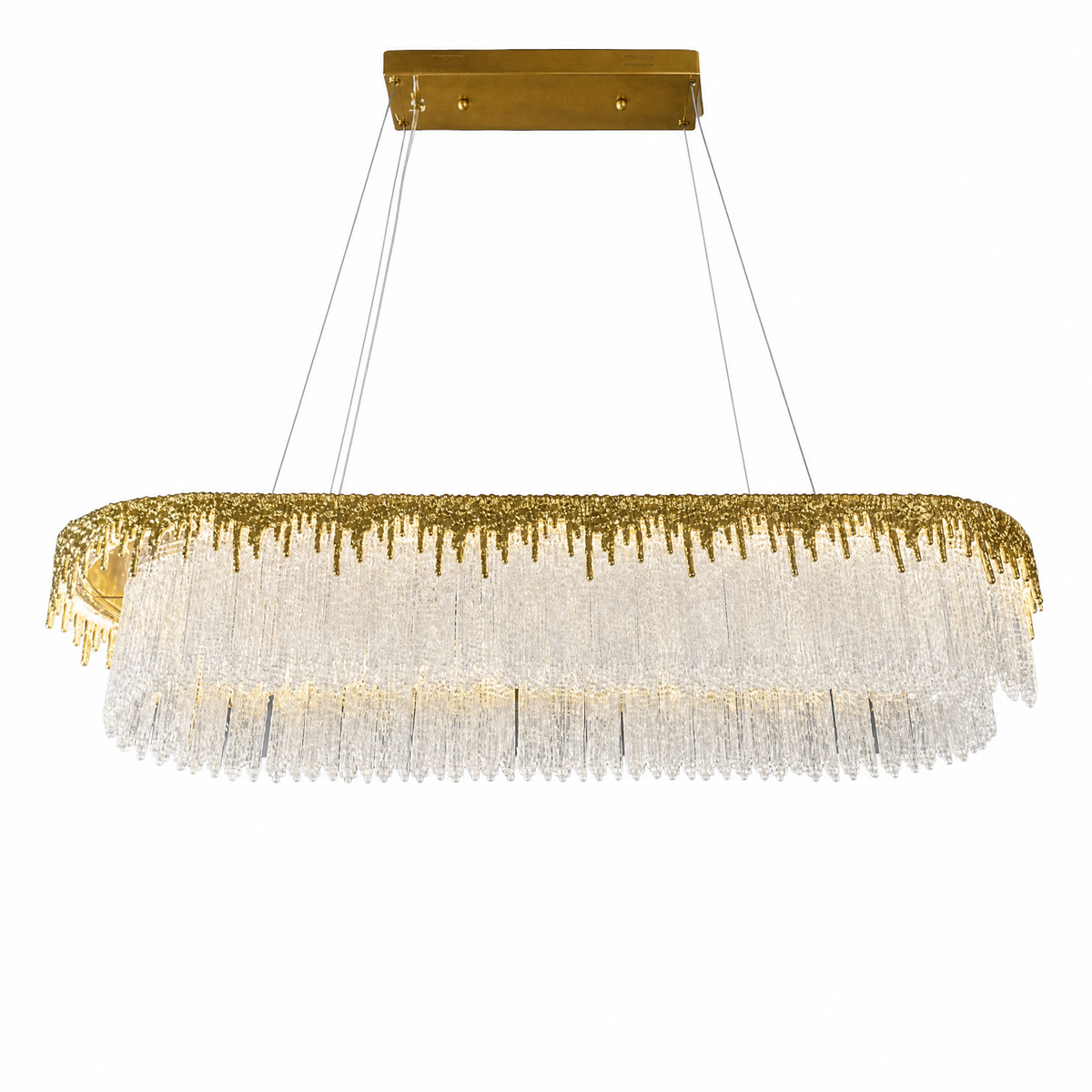 L1100 Marble Cylinder Long Pendant Light - Copper Color