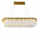 L1100 Marble Cylinder Long Pendant Light - Copper Color