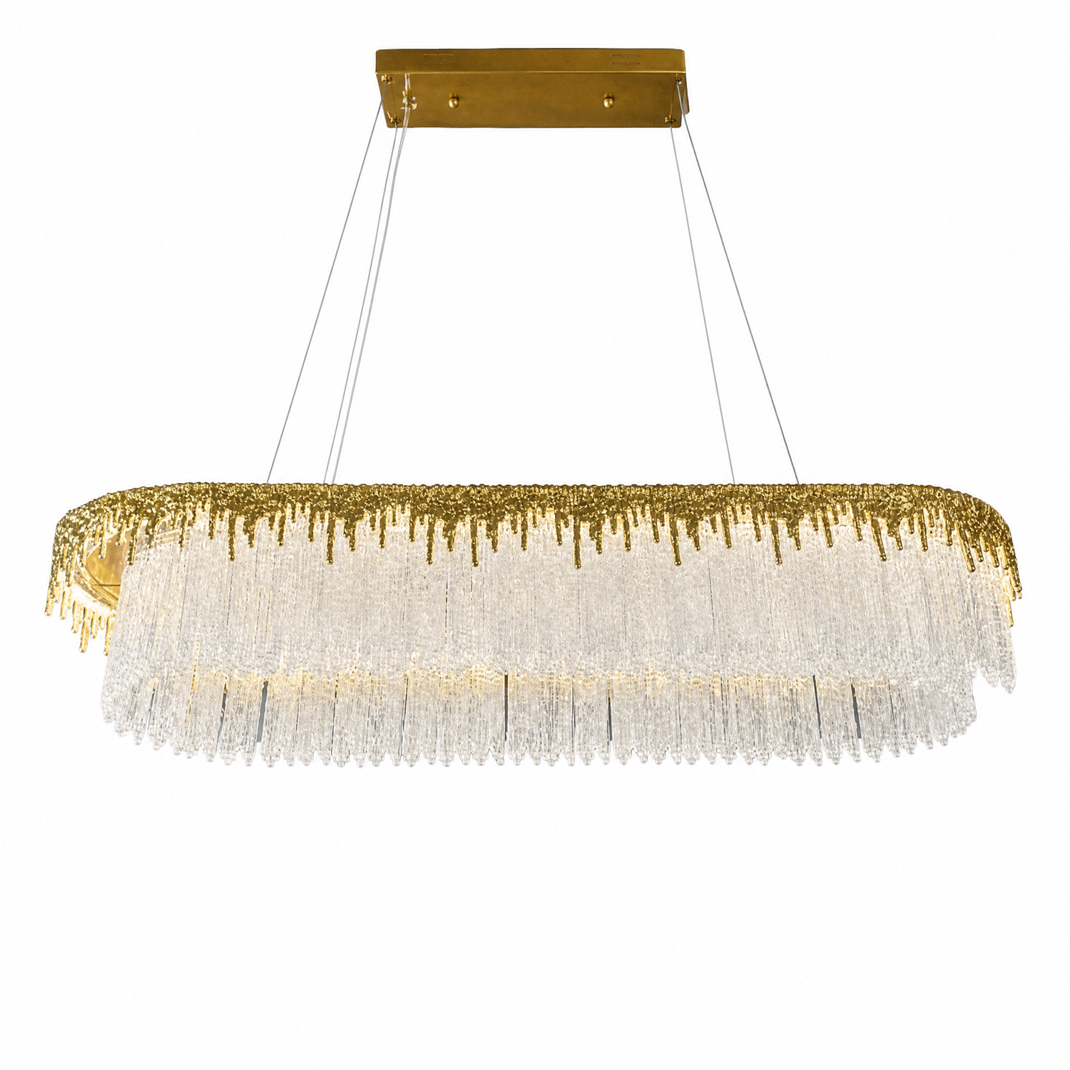 L1100 Marble Cylinder Long Pendant Light - Copper Color