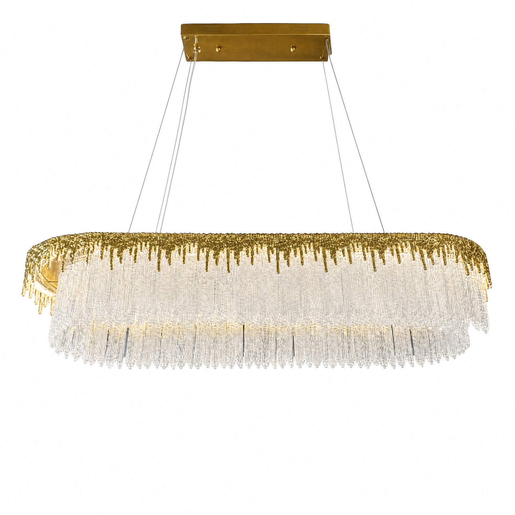 L1100 Marble Cylinder Long Pendant Light - Copper Color